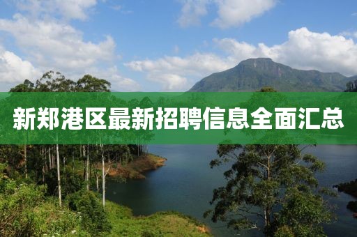 新鄭港區(qū)最新招聘信息全面匯總