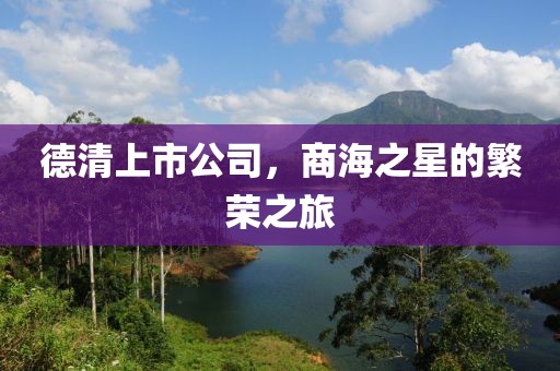 德清上市公司，商海之星的繁榮之旅