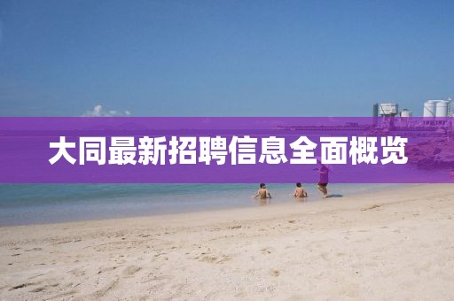 大同最新招聘信息全面概覽