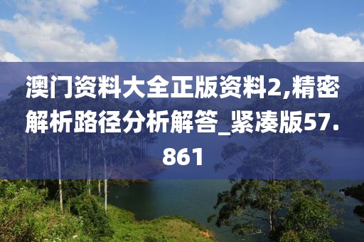 澳門資料大全正版資料2,精密解析路徑分析解答_緊湊版57.861