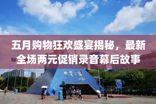 五月購物狂歡盛宴揭秘，最新全場兩元促銷錄音幕后故事