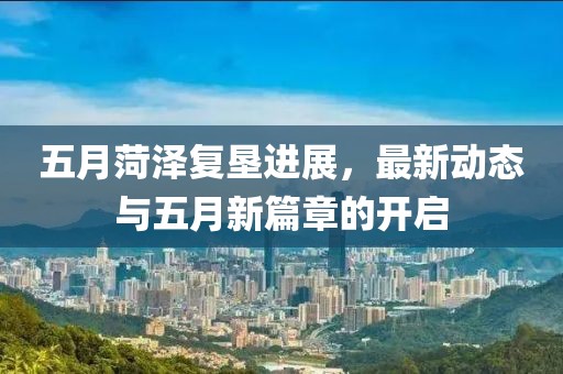 五月菏澤復墾進展，最新動態(tài)與五月新篇章的開啟