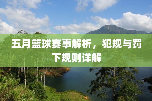 五月籃球賽事解析，犯規(guī)與罰下規(guī)則詳解