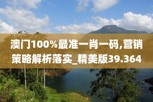 澳門100%最準(zhǔn)一肖一碼,營銷策略解析落實(shí)_精美版39.364